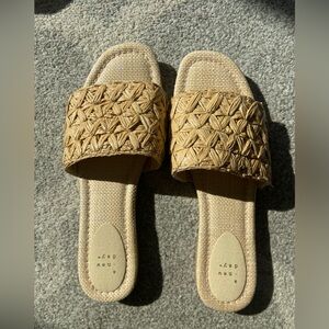 A New Day Women's Woven Tan Sandals